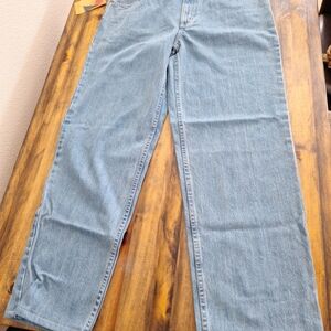 New Lands' End Men's Relaxed Fit 5 Pocket Denim Jeans Blue 35x42